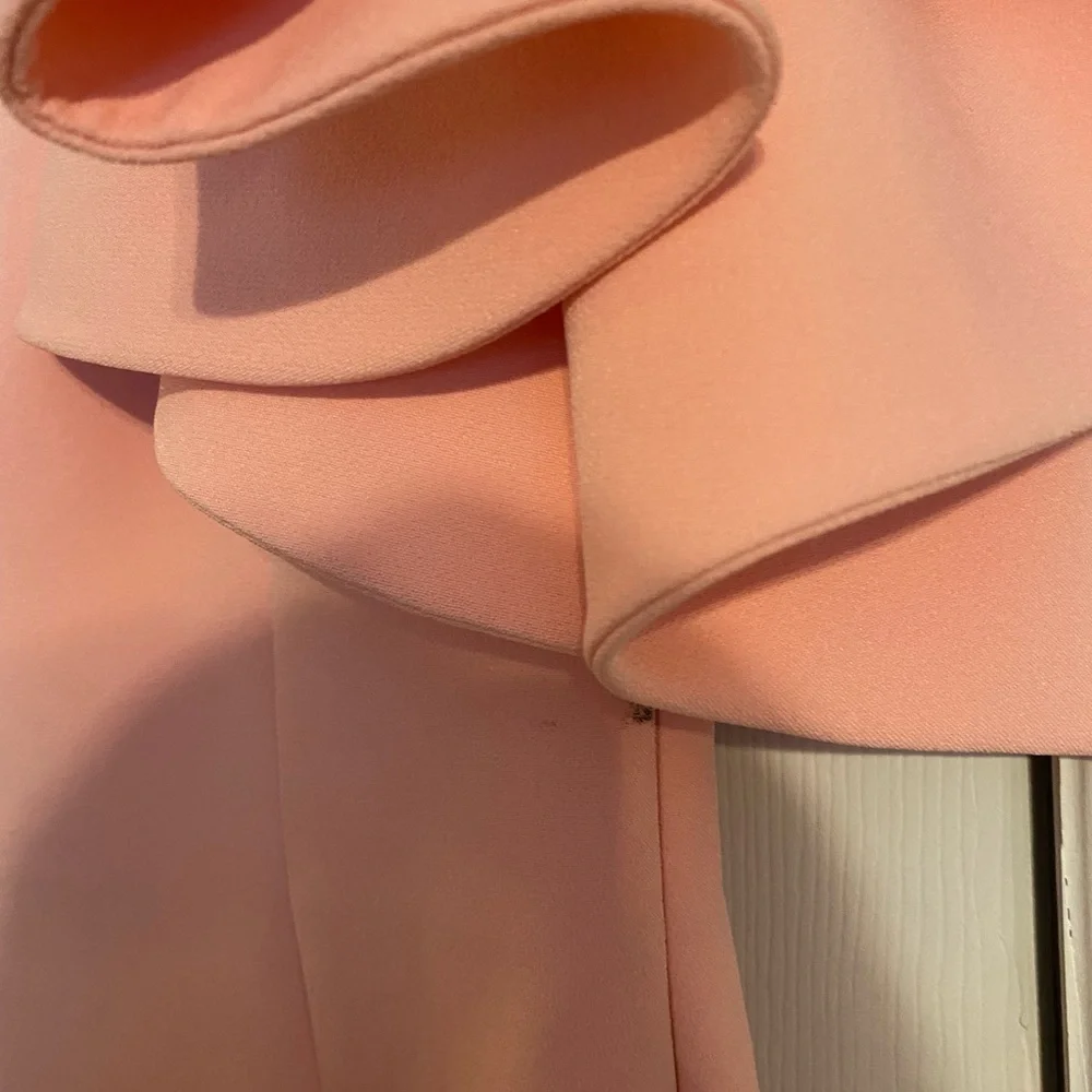 SAFIYAA Eve Stretch Crepe Draped Sleeve Column Dress 10 - Picture 15 of 16